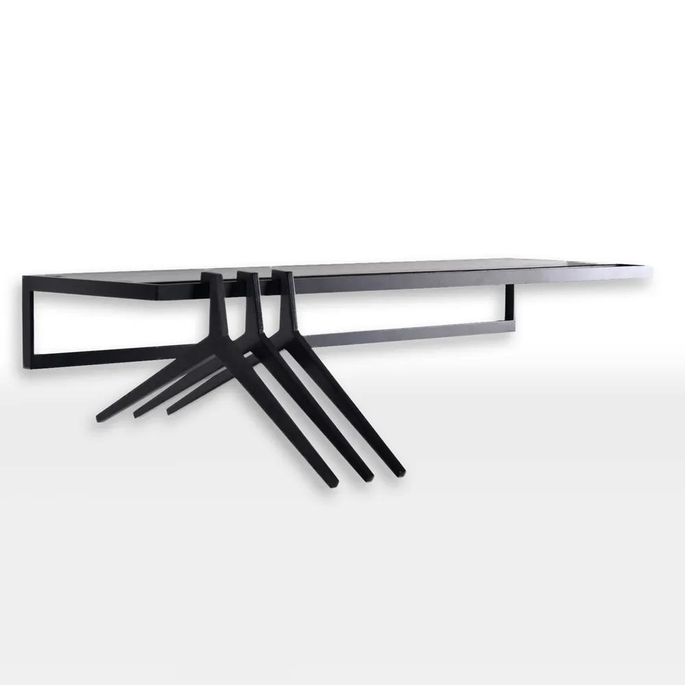 Sixten Hatthylla 90x15 cm, Vitpigmenterad ask-svart Givarps