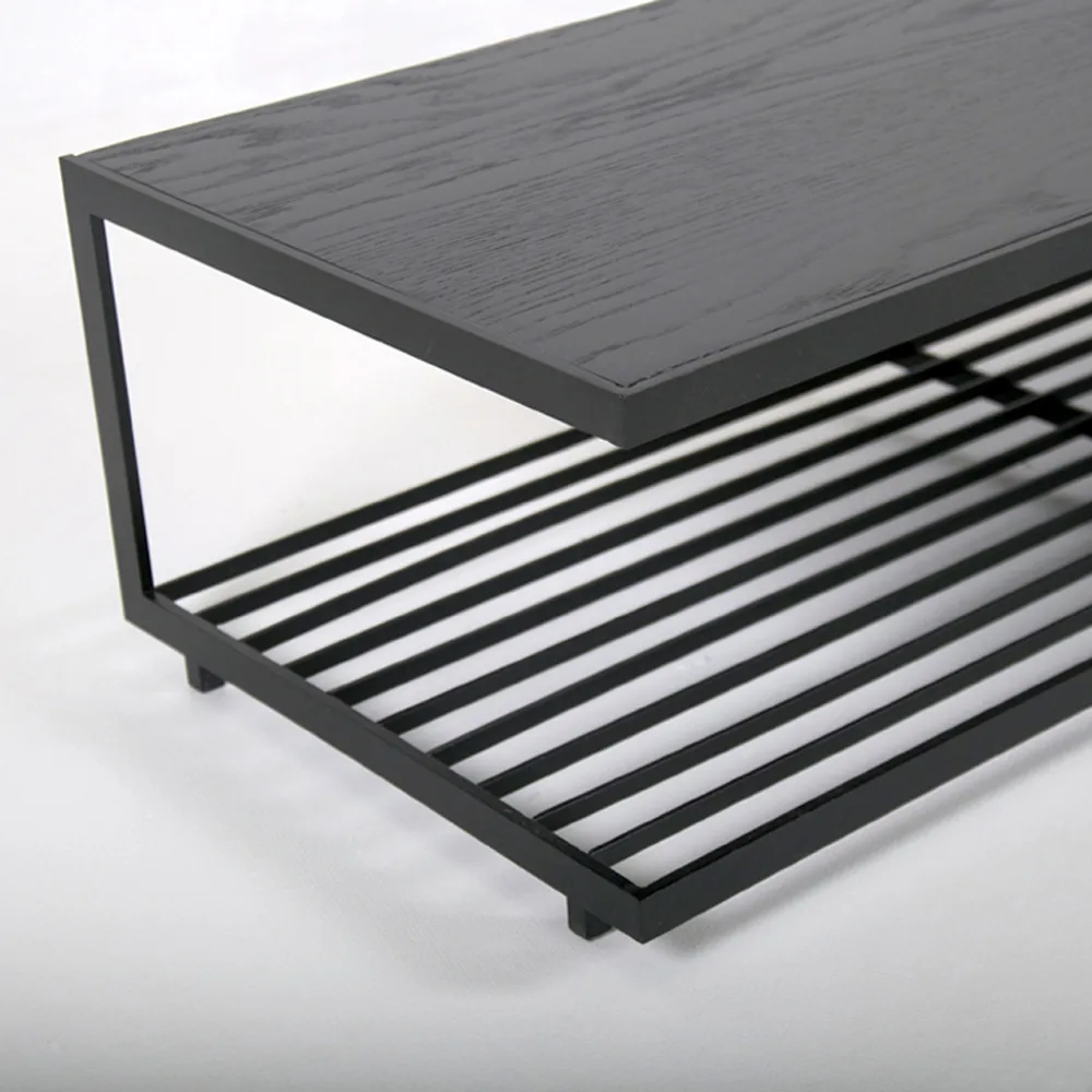 Sixten skohylla 2 90x24 cm, Vitpigmenterad ask-svart Givarps