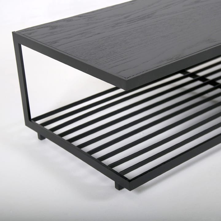 Sixten skohylla 45x24 cm, Vitpigmentera ask-svart Givarps