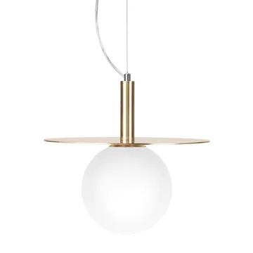 Art Deco taklampa - Mässing-opalglas - Globen Lighting