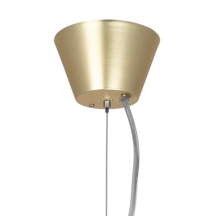 Art Deco taklampa, Mässing-opalglas Globen Lighting