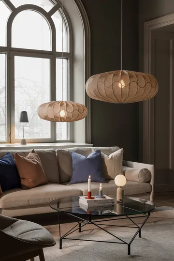 Bladverk lampskärm Ø50 cm - Beige - Globen Lighting