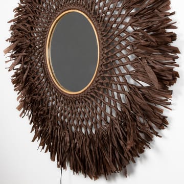 Boho vägglampa med spegel Ø90 cm - Brun - Globen Lighting