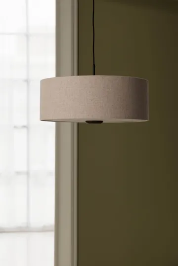 Bosco pendel - Beige, brunbetsad ek, Ø55 cm - Globen Lighting