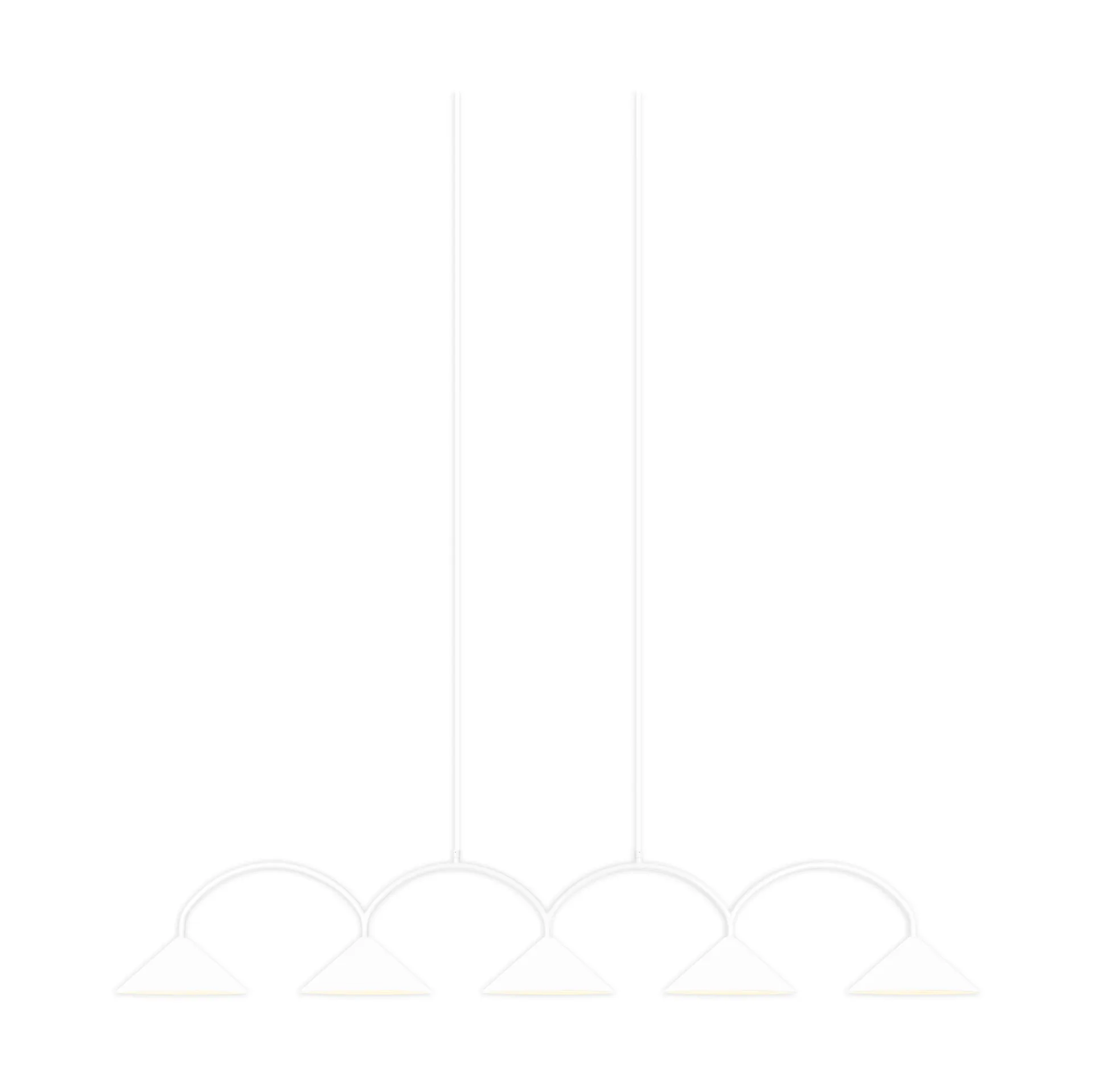 Curve pendel 5, Vit Globen Lighting