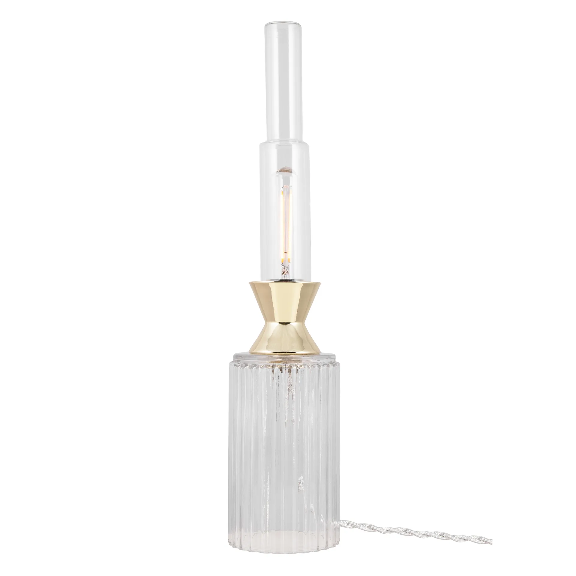 Ester bordslampa, Klar-mässing Globen Lighting