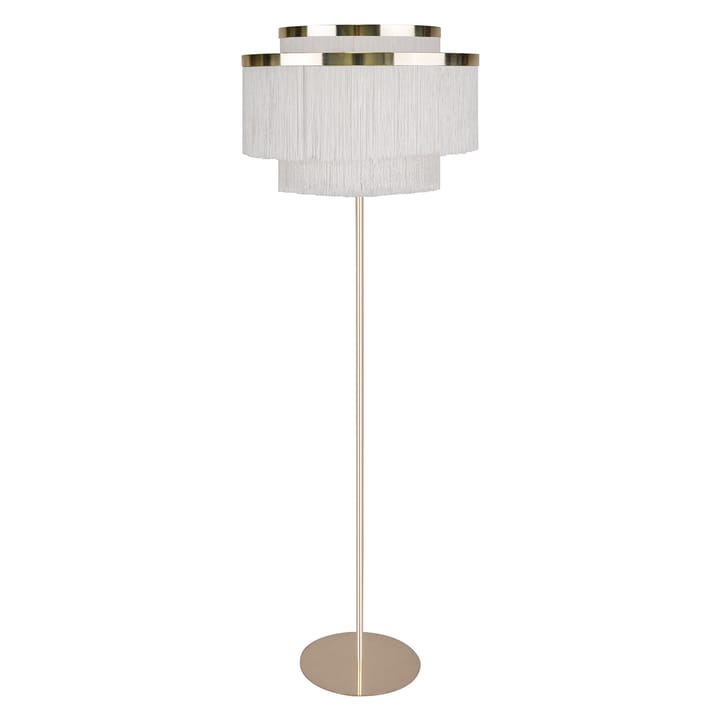 Frans golvlampa, Vit-mässing Globen Lighting