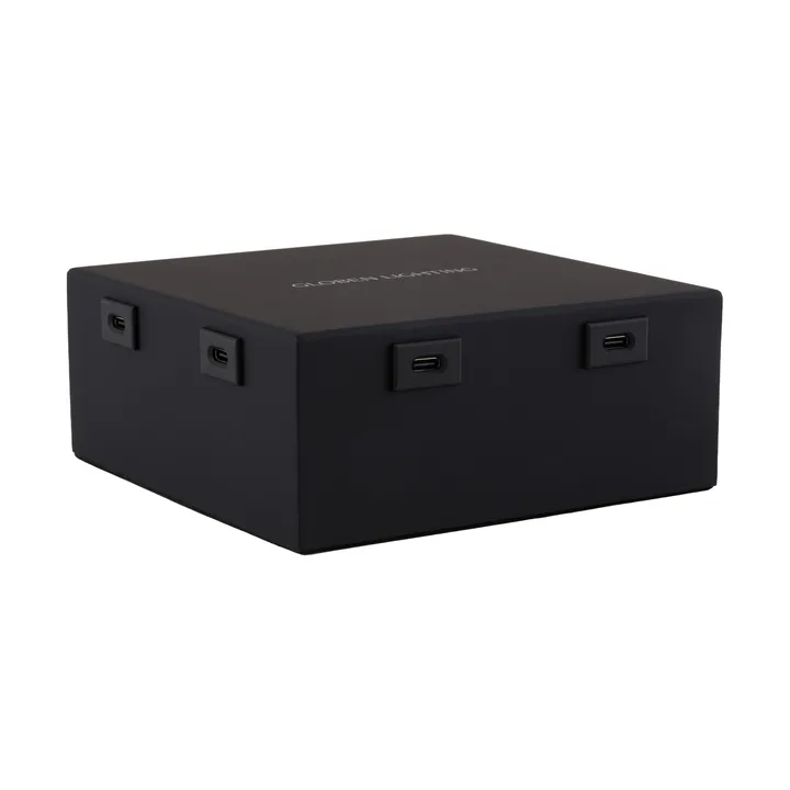 Globen Lighting laddningshubb USB C - Svart, 8 st adaptrar - Globen Lighting