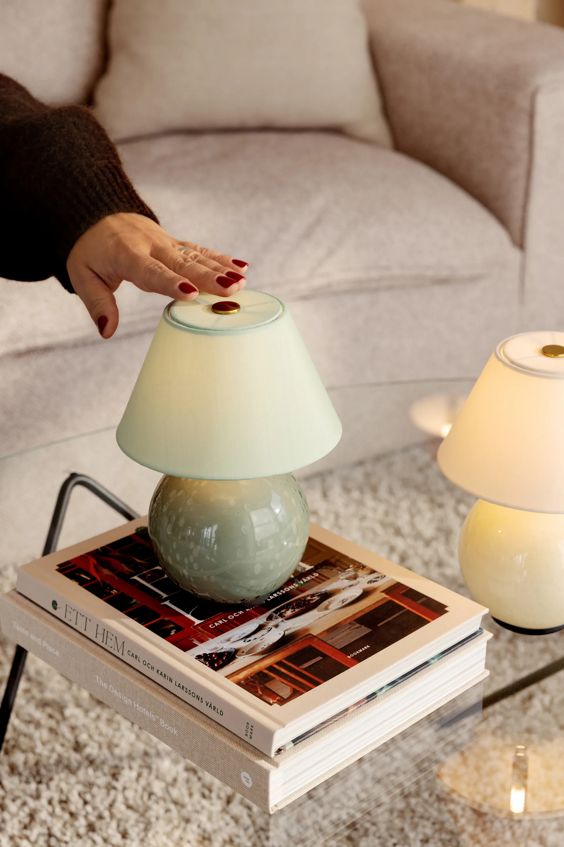 Iris 16 portabel bordslampa, Grön Globen Lighting