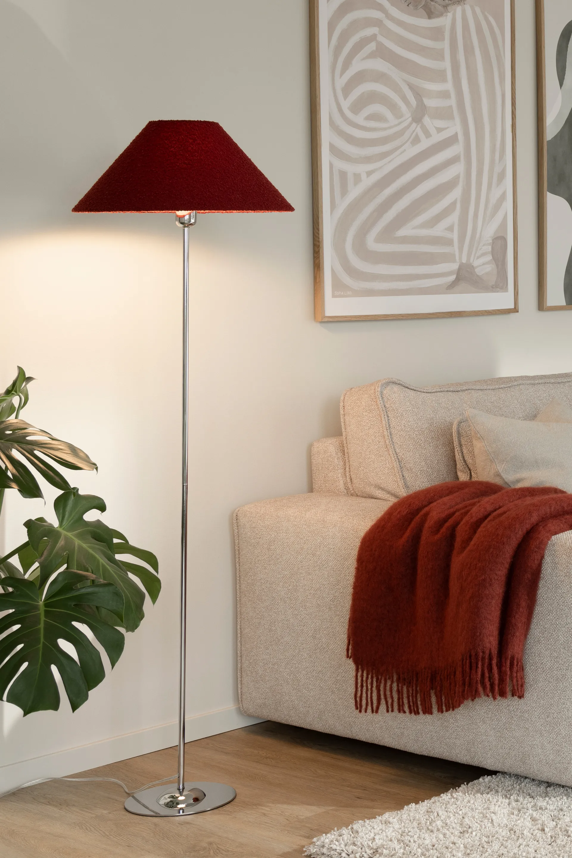 Iris golvlampfot, Krom Globen Lighting