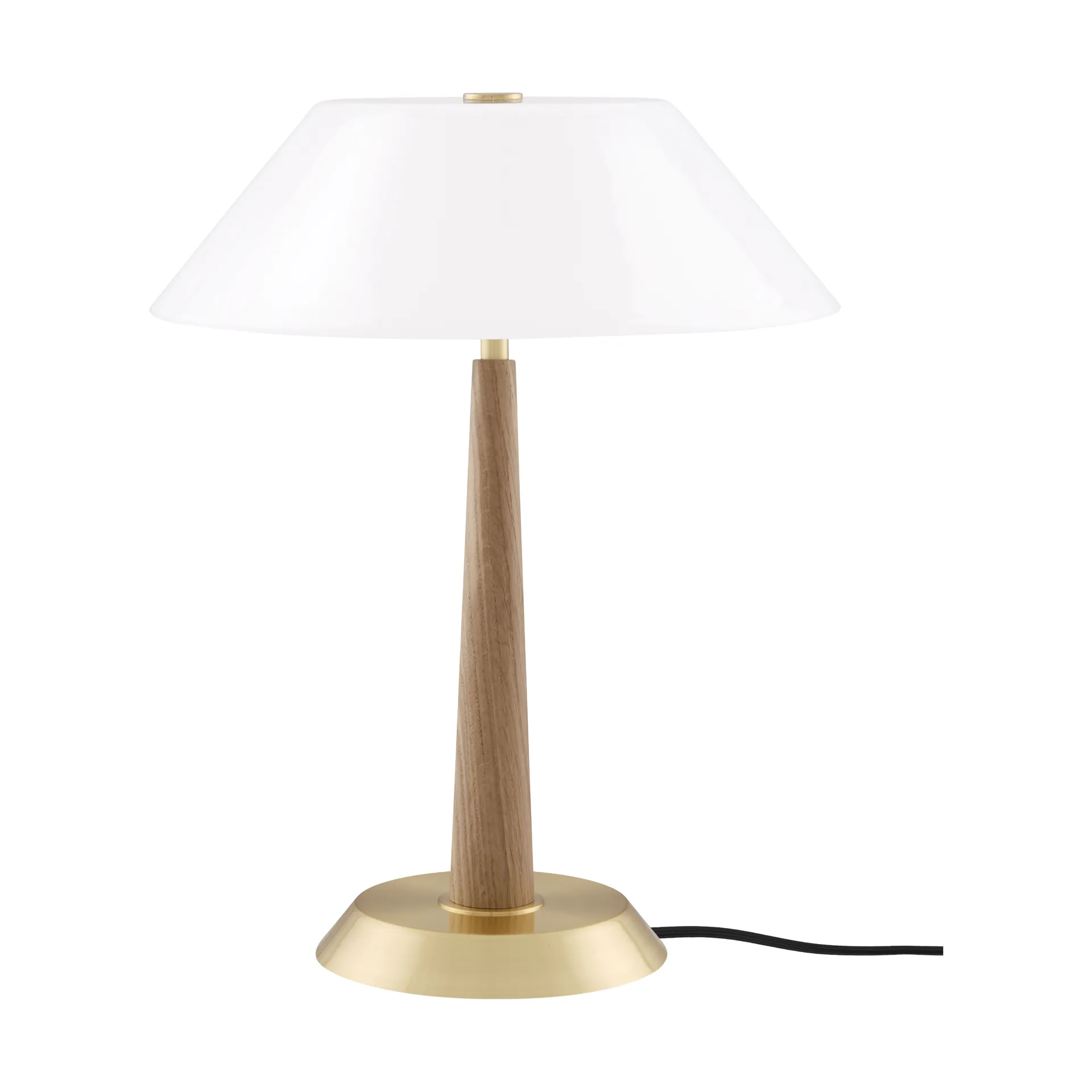 Ligna bordslampa, Ek-råmässing, Ø29x39,2 cm Globen Lighting