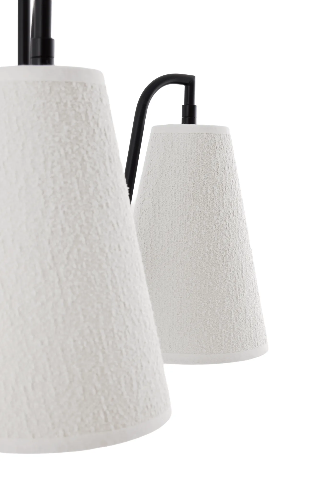 Lou pendel, 3, Vit bouclé-svart, 46x46 cm Globen Lighting