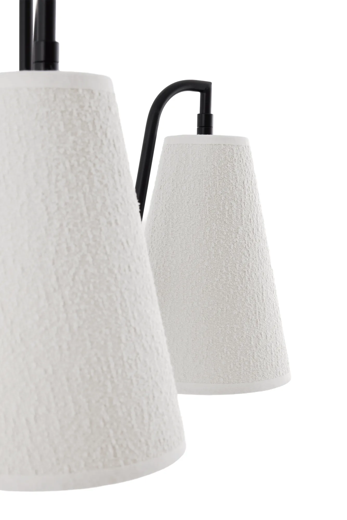Lou pendel, 5, Vit bouclé-svart, 67x67 cm Globen Lighting