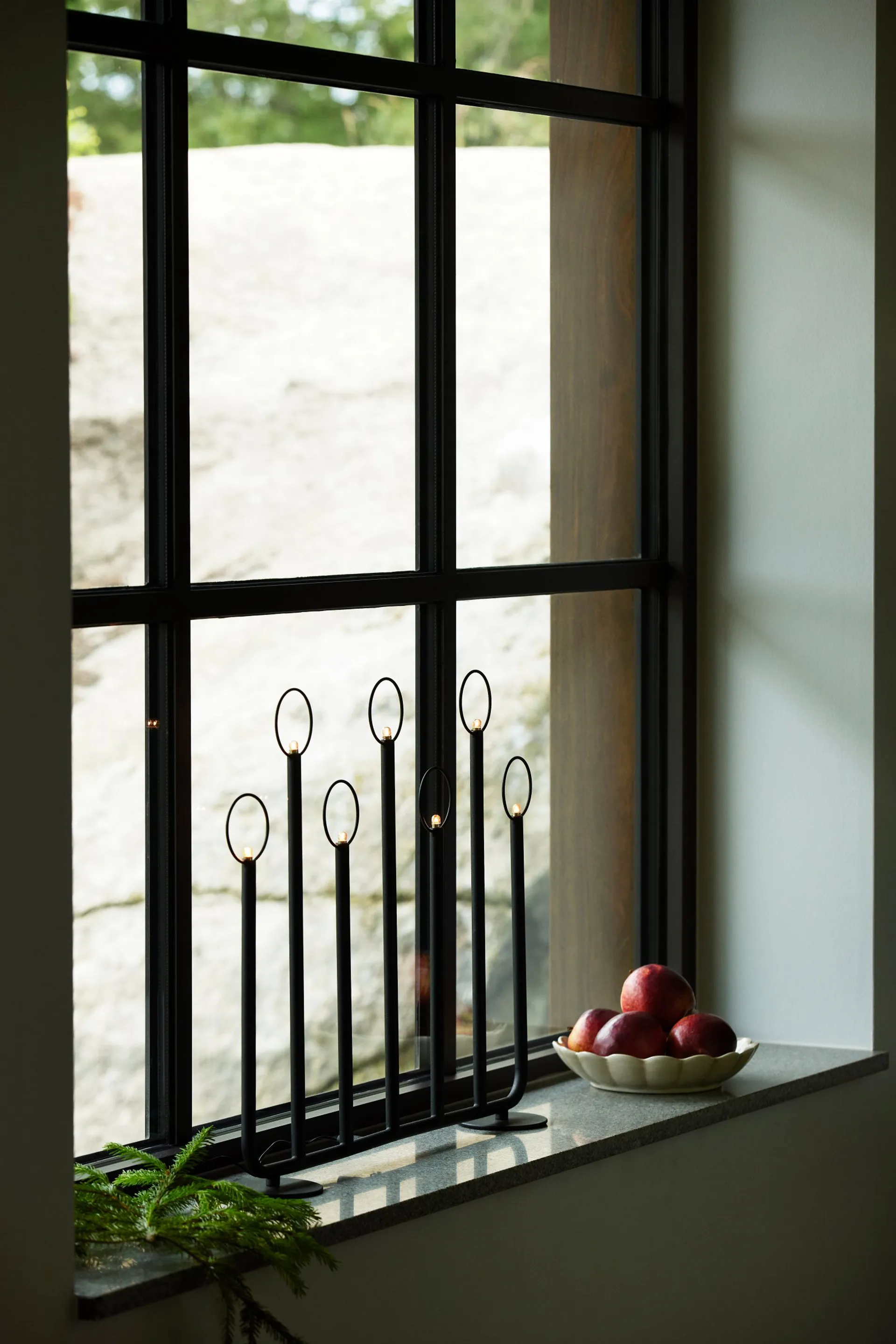 Natale 7 adventsljusstake, Svart Globen Lighting