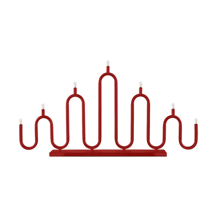 Noel 7 adventsljusstake - Röd - Globen Lighting