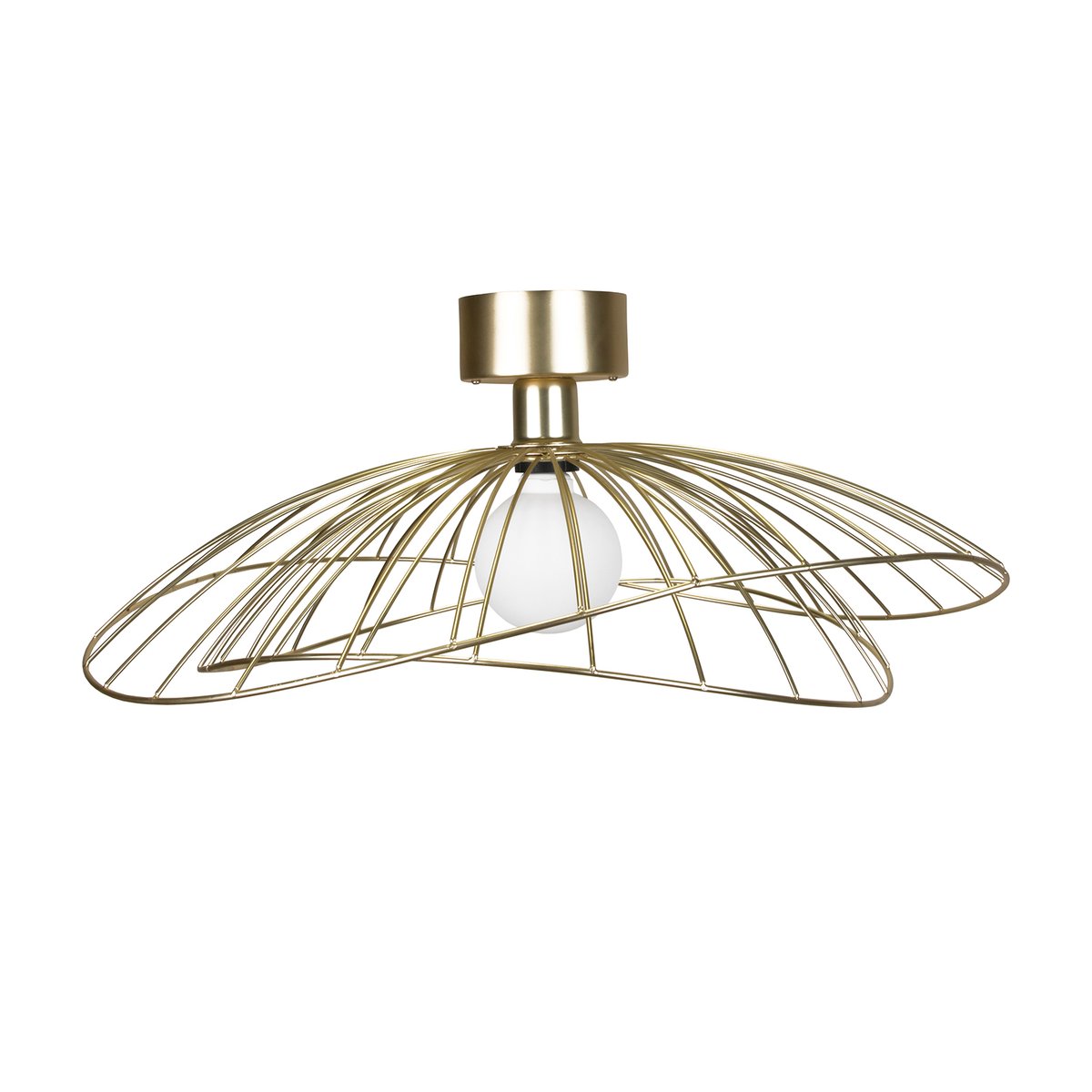 Globen Lighting Ray plafond borstad mässing | Skandinavisk Design | Plafonder | Guldfärgad