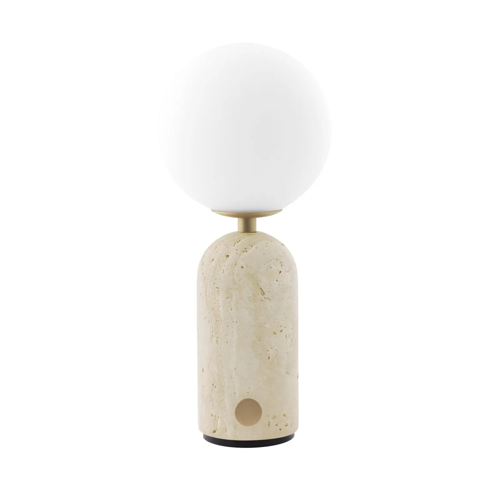 Torrano bordslampa portabel, Beige travertine, 27,5 cm Globen Lighting