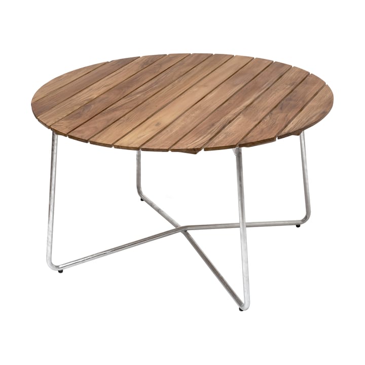 9A matbord - Teak Ø120 cm - Grythyttan Stålmöbler