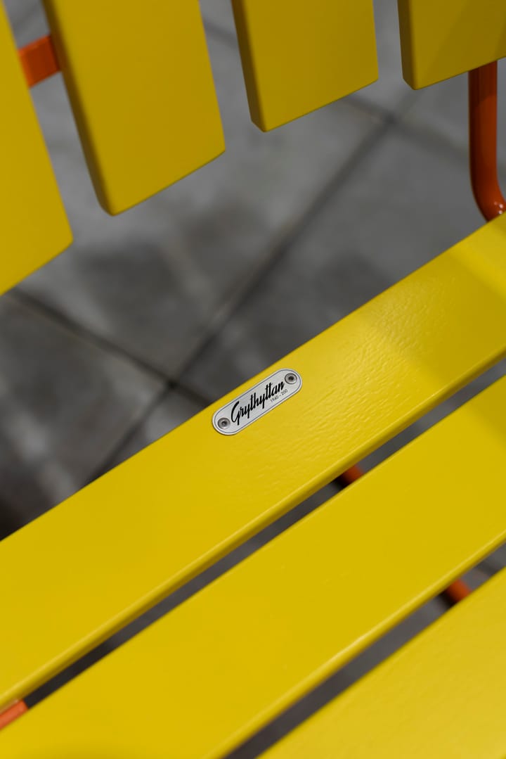 A2 fåtölj Limited Edition - Yellow lacquered oak-orange base - Grythyttan Stålmöbler