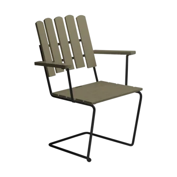 A2 fåtölj - Ljusgrön ek-svart - Grythyttan Stålmöbler