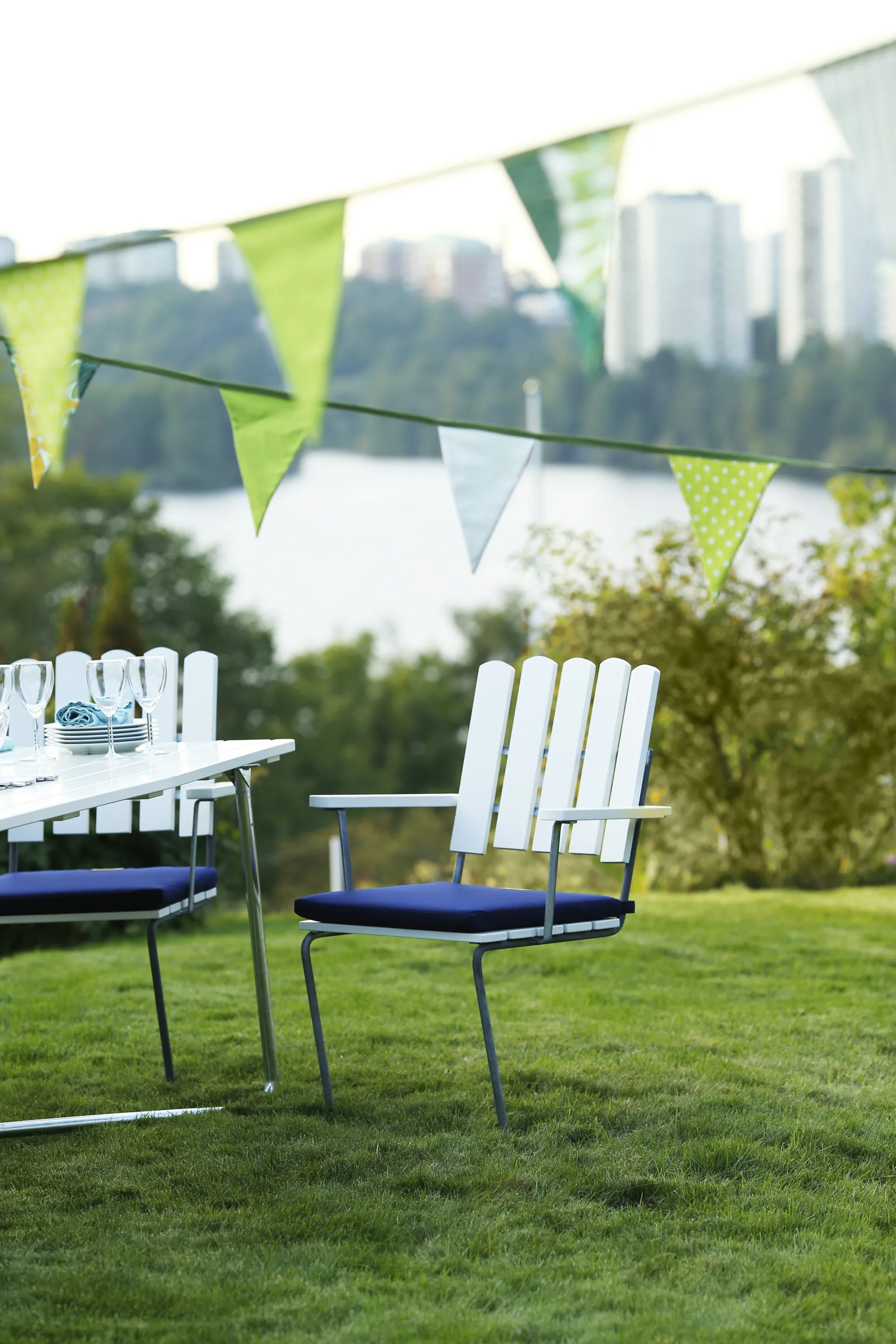 A2 sittdyna, Sunbrella blå Grythyttan Stålmöbler