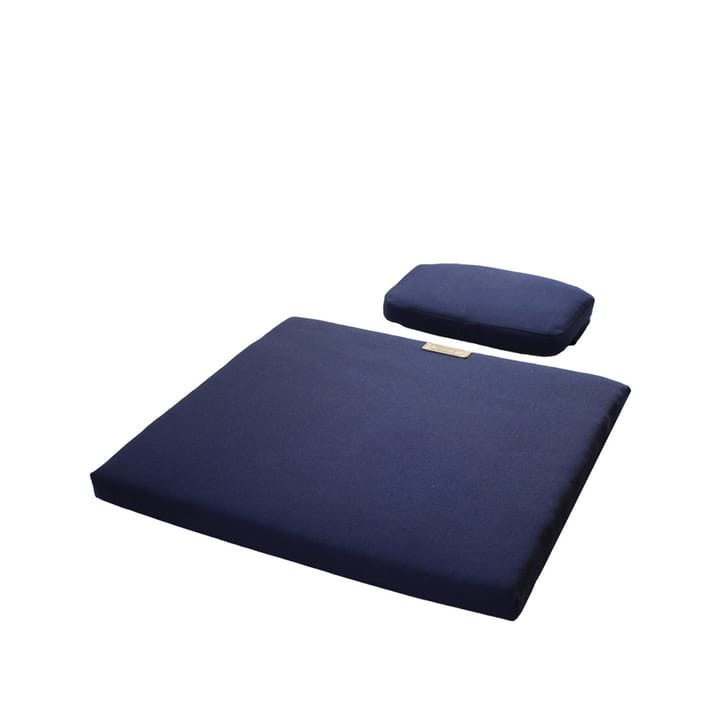 A3 dynsats nack/sittdyna - tyg sunbrella blå - Grythyttan Stålmöbler