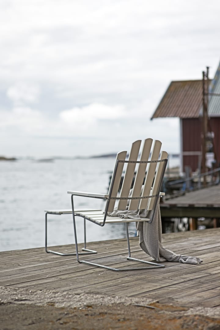 A3 solstol, Vit lack ek-varmförzinkad Grythyttan Stålmöbler
