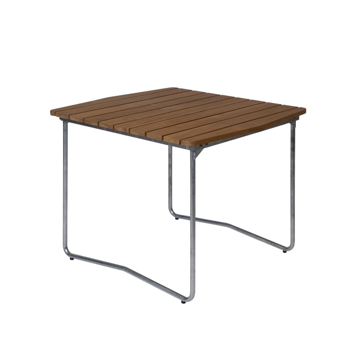 B31 matbord - 92x84 cm, Teak-varmförzinkat stativ - Grythyttan Stålmöbler