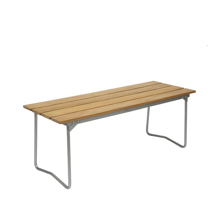 Bänk 8 bänk - teak, varmförzinkat stålstativ - Grythyttan Stålmöbler