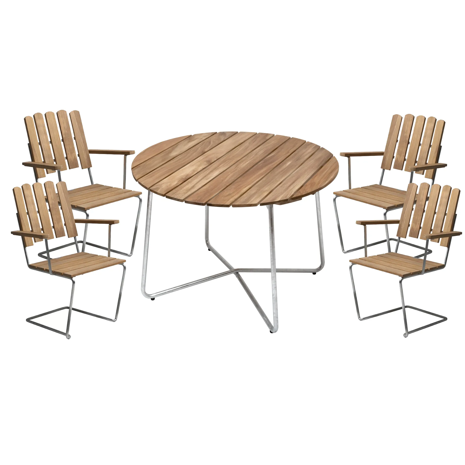 Grythyttan matgrupp ø100 cm - teak Grythyttan Stålmöbler