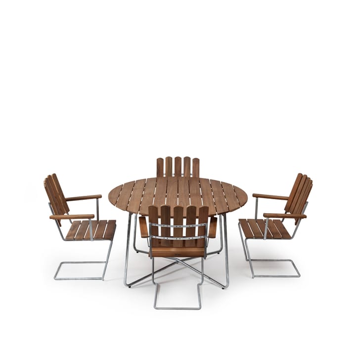 Grythyttan matgrupp ø100 cm - teak - undefined - Grythyttan Stålmöbler