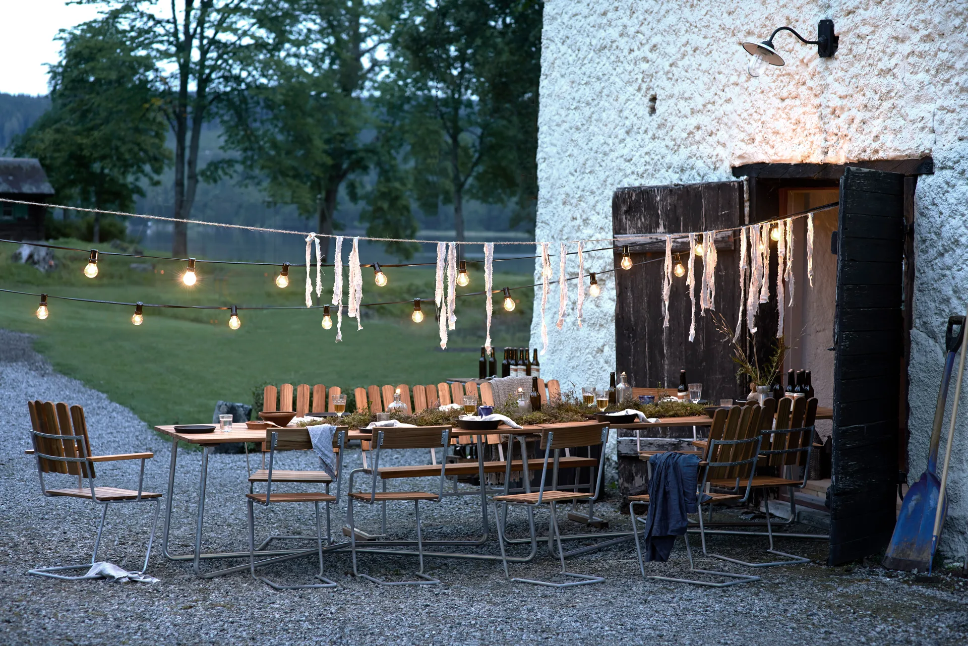 Grythyttan matgrupp 2st B25A + 8st Stol 1 teak,  Grythyttan Stålmöbler