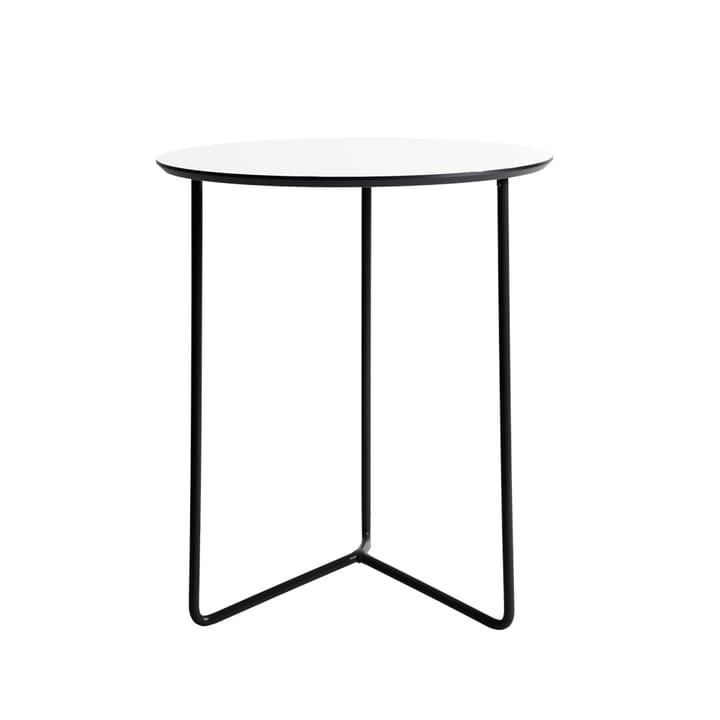 High Tech bord ø60 cm - vit, svart stativ - Grythyttan Stålmöbler