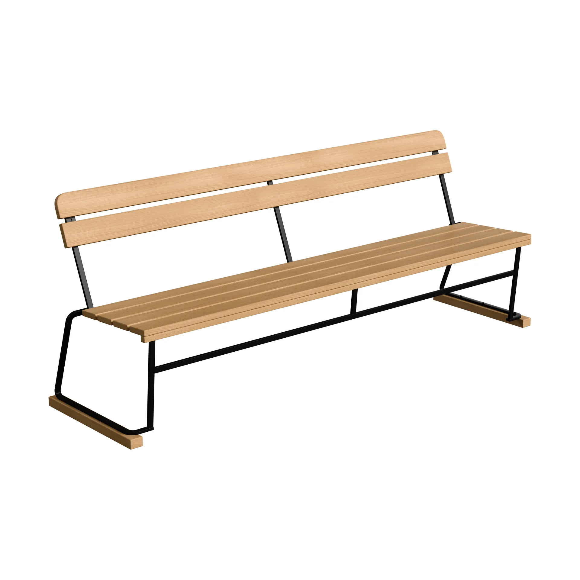 Soffa 5, Oljad ek-svart stålstativ Grythyttan Stålmöbler