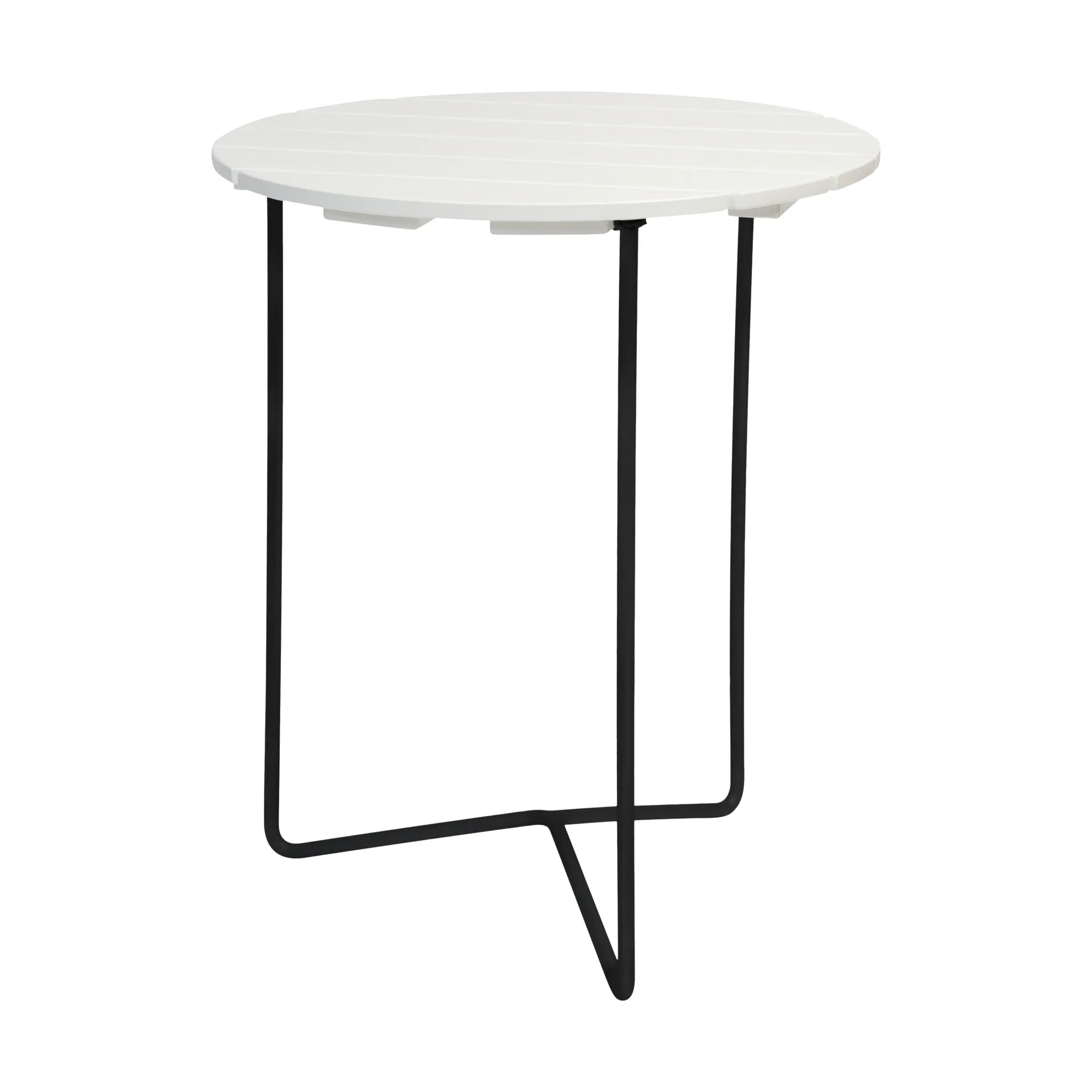 Table 6B bord Ø60 cm, Vitoljad ek-svart Grythyttan Stålmöbler
