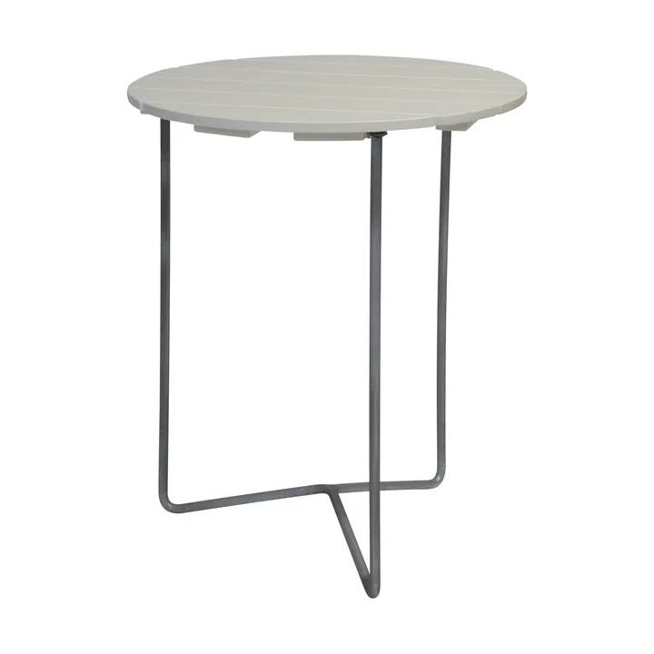 Table 6B bord - Vitlackad ek-varmförzinkad stativ, Ø60 cm - Grythyttan Stålmöbler