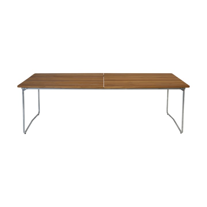 Table B31 matbord 230 cm - Obehandlad teak- varmförzinkad stativ - Grythyttan Stålmöbler