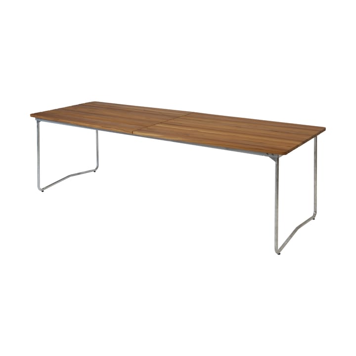 Table B31 matbord 230 cm - Obehandlad teak- varmförzinkad stativ - Grythyttan Stålmöbler