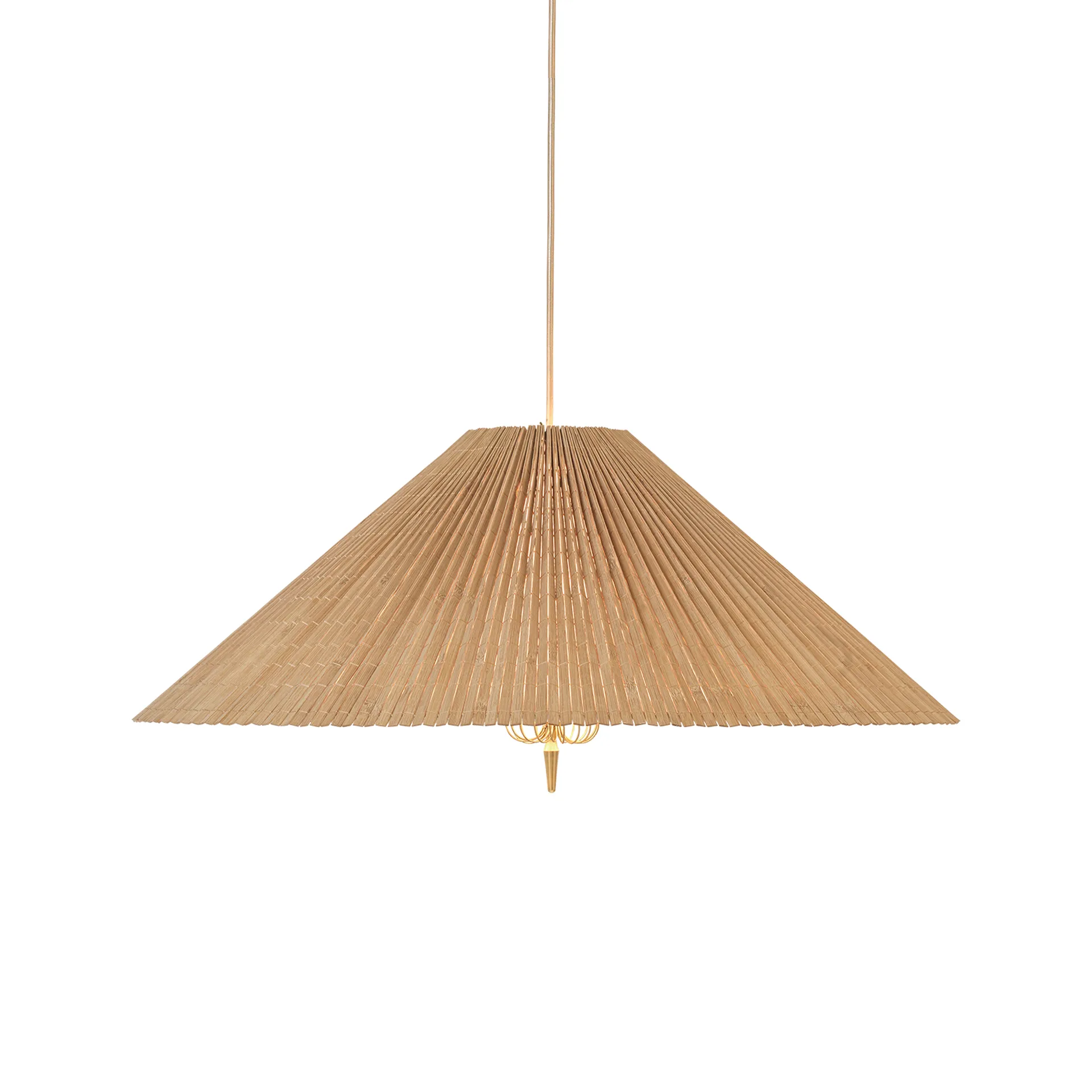 1972 taklampa Ø60 cm, Bambu-mässing GUBI