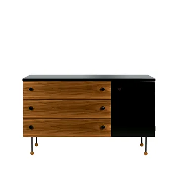 62 Dresser byrå - american walnut, 3 lådor - GUBI
