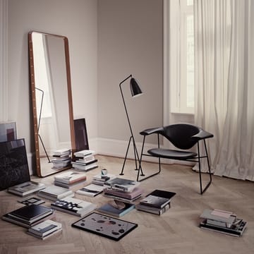 Adnet rektangulär spegel - black, large - GUBI