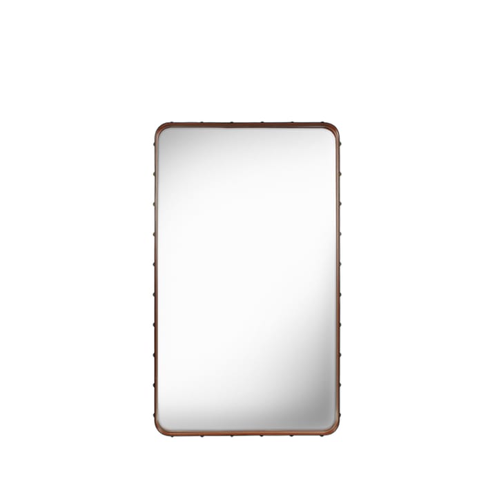 Adnet Rektangulär Spegel - brown, medium - GUBI
