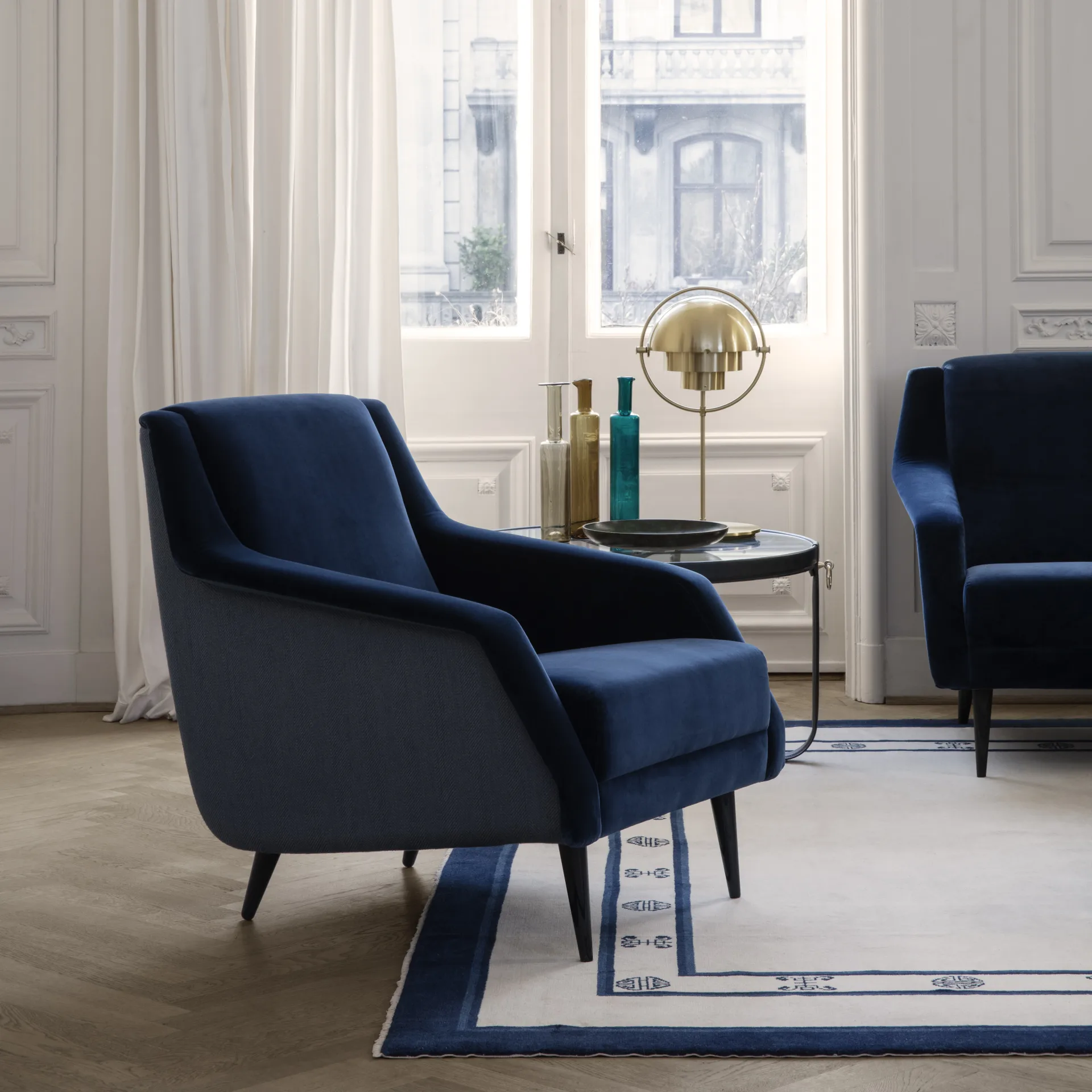 Adnet soffbord Ø100 cm, Svart GUBI