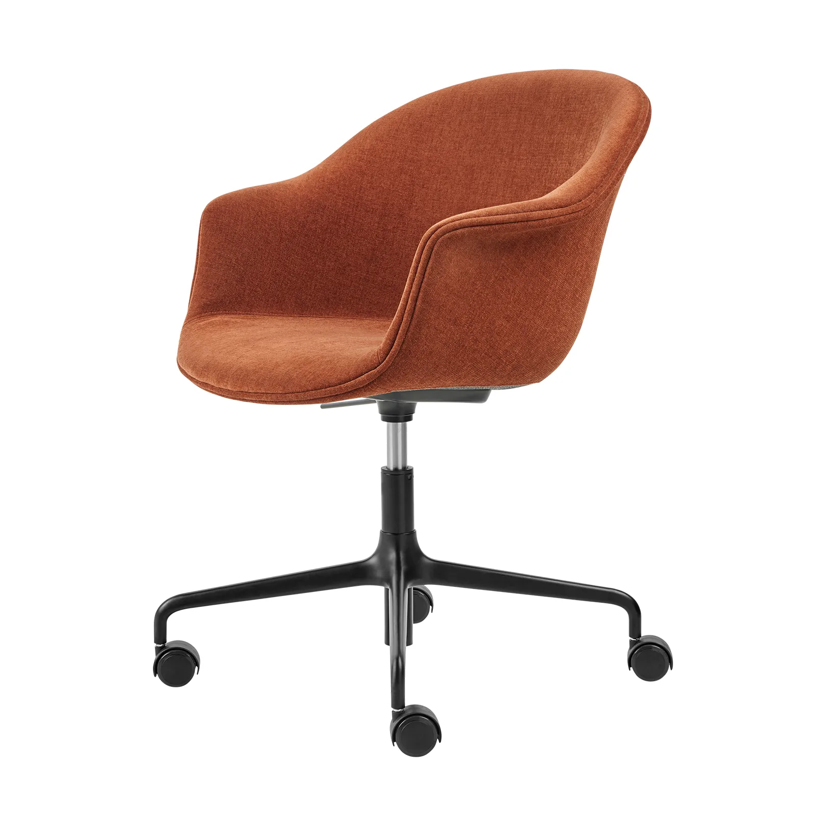 Bat Meeting Chair kontorsstol helklädd, Belsuede special fr dedar 133-svarta ben GUBI
