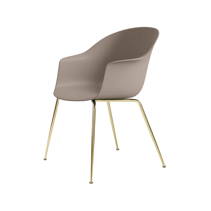 Bat stol - new beige, mässingsstativ - GUBI
