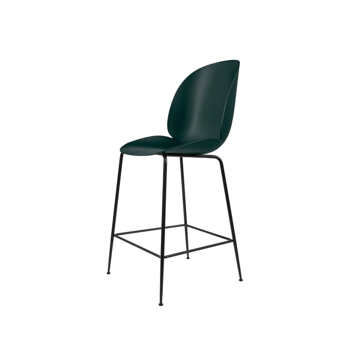 Beetle barstol låg - dark green, svart stålstativ - GUBI