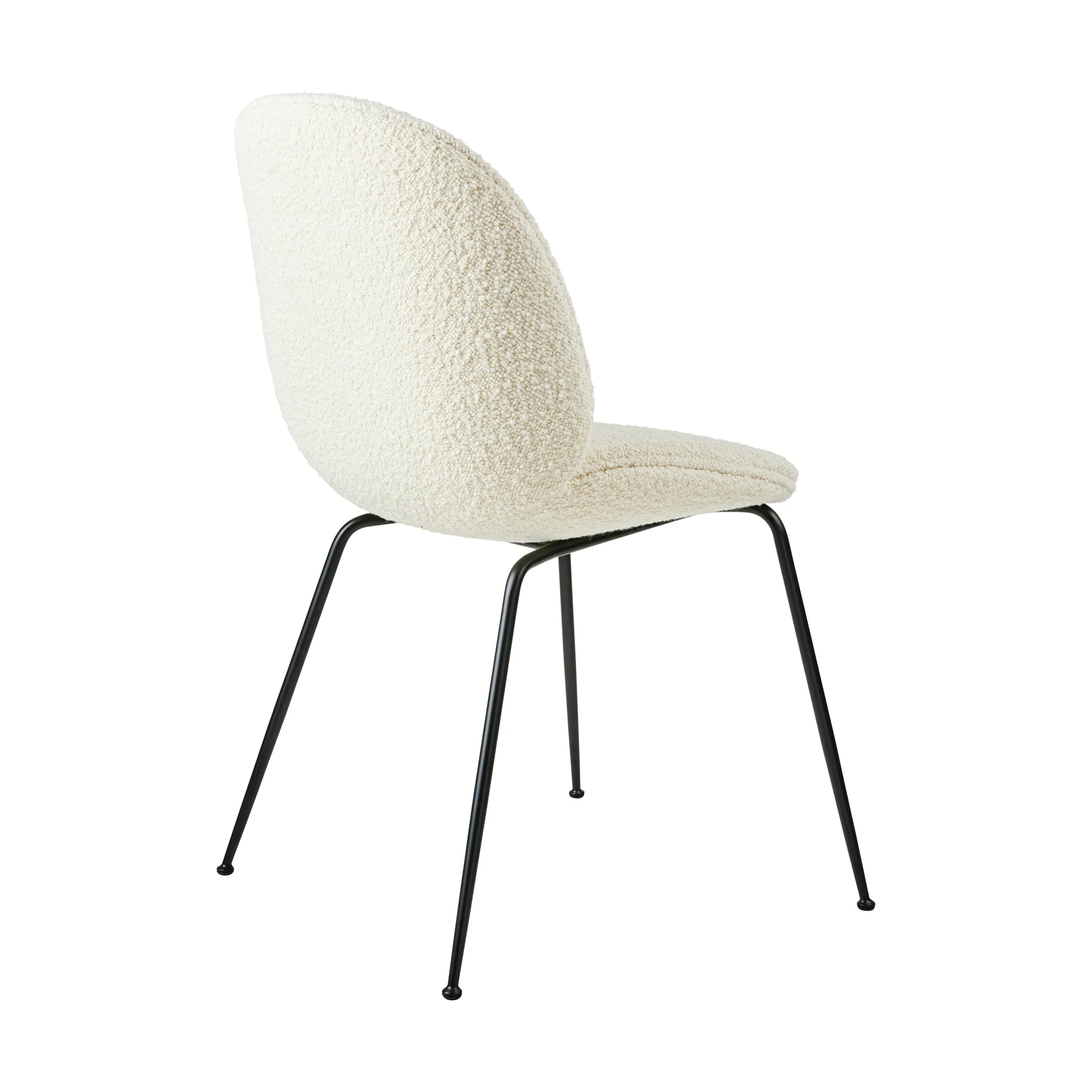 Beetle dining chair fully upholstered conic base, Karakorum 001-svart stativ GUBI