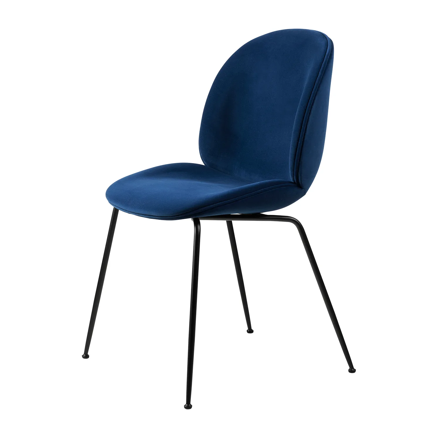 Beetle dining chair fully upholstered conic base, Sunday 003-black GUBI