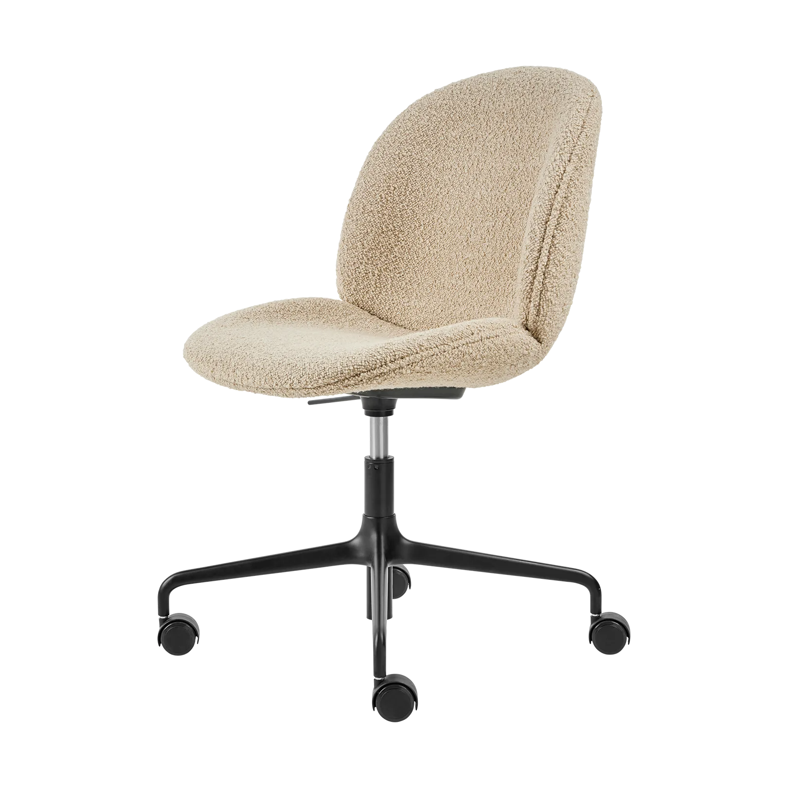 Beetle Meeting Chair kontorsstol helklädd, Karakorum dedar 003-svarta ben GUBI