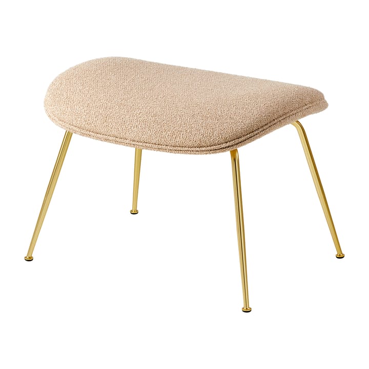 Beetle Ottoman fotpall helklädd conic base - Around bouclé 004-brass - GUBI